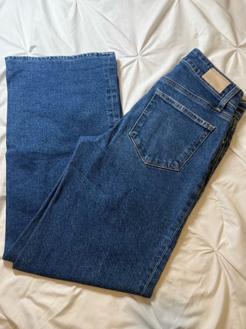 PAIGE woman Dark Blue Straight Jeans